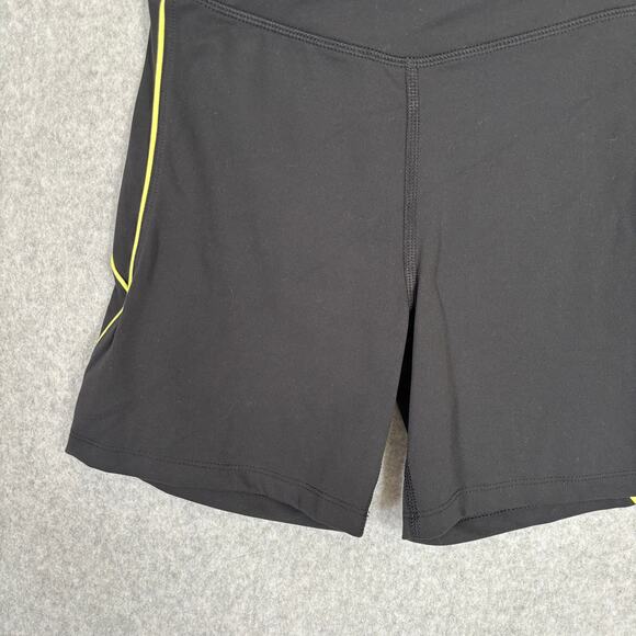 Sincerely Jules Set Outfit Small Black Bra Bike Shorts Active Yoga Running Neon - Picture 9 of 11